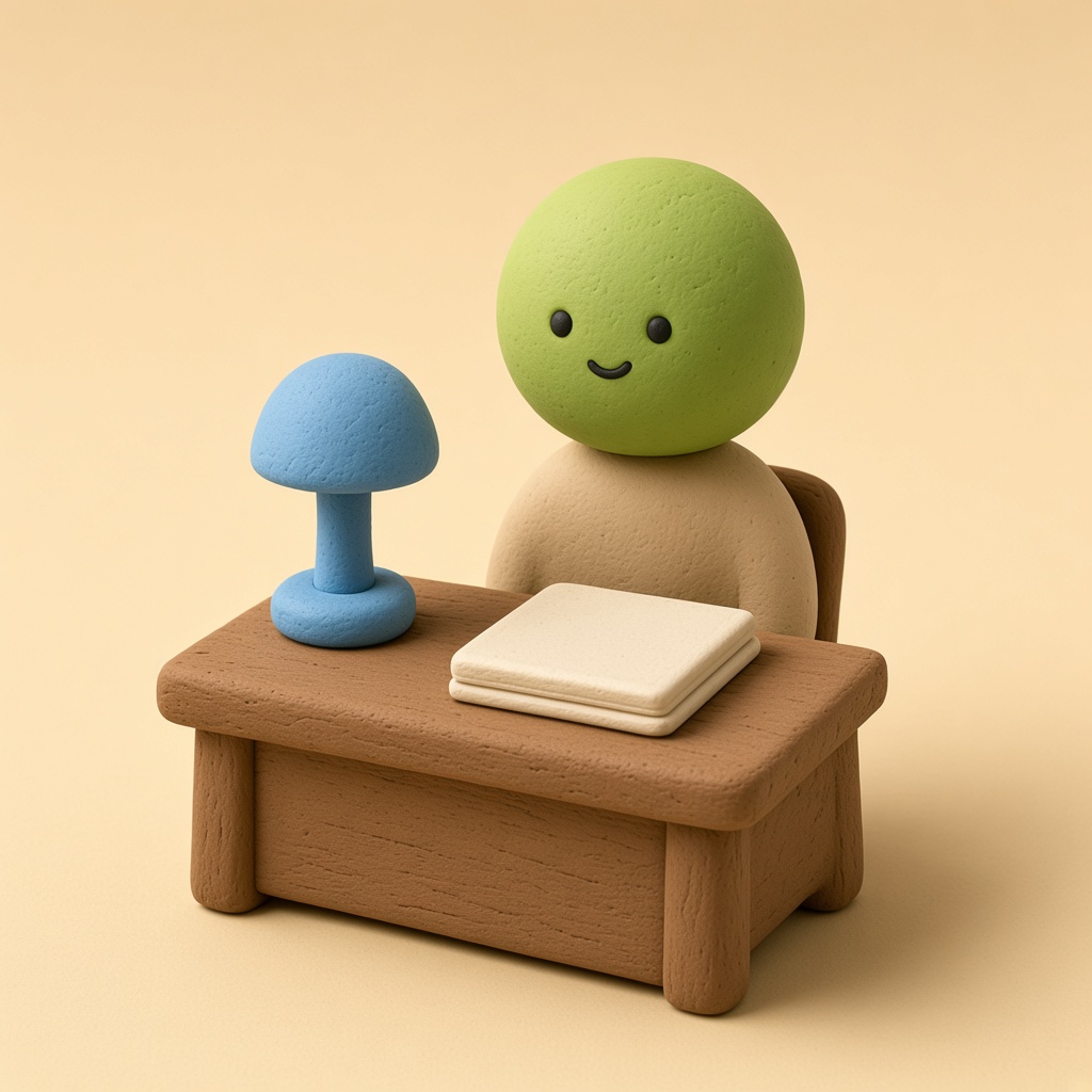 A clay helper at work